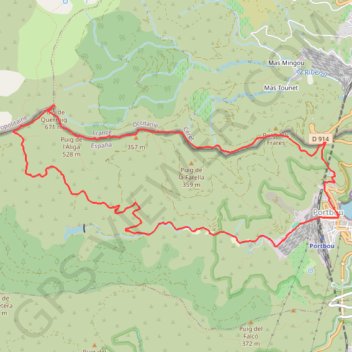 Itinéraire La Torre de Querroig depuis Portbou, retour par le Chemin Walter Benjamin, distance, dénivelé, altitude, carte, profil, trace GPS