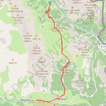 Itinéraire 4ème étape du Tour du Mont Thabor, distance, dénivelé, altitude, carte, profil, trace GPS