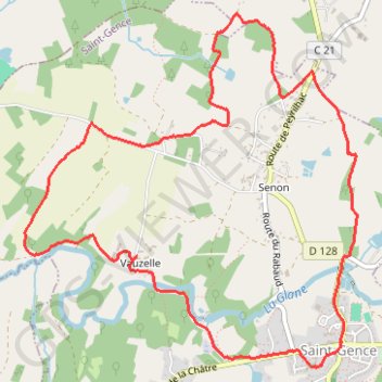 Itinéraire Rando Saint-Gence, distance, dénivelé, altitude, carte, profil, trace GPS