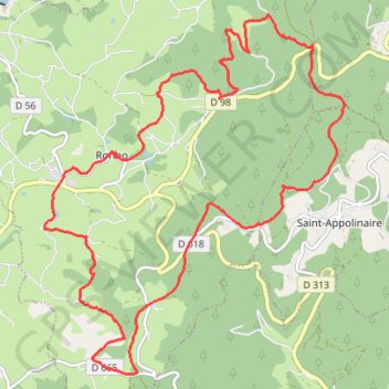 Itinéraire Ronno 20 Km, distance, dénivelé, altitude, carte, profil, trace GPS