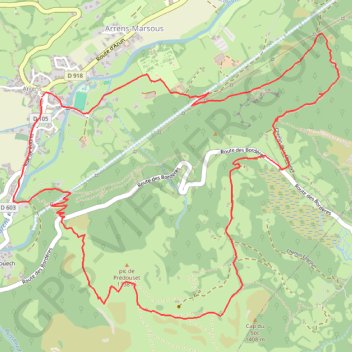 Itinéraire Turons des Aulhes - Arrens-Marsous, distance, dénivelé, altitude, carte, profil, trace GPS