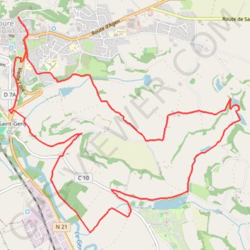 Itinéraire Vallons du Lectourois - Lectoure, distance, dénivelé, altitude, carte, profil, trace GPS