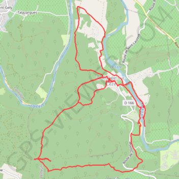 Itinéraire La roque sur cèze et les cascades, distance, dénivelé, altitude, carte, profil, trace GPS