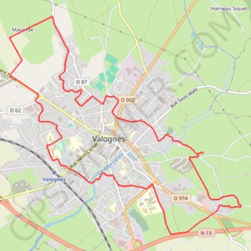 Itinéraire Valognes (50700), distance, dénivelé, altitude, carte, profil, trace GPS