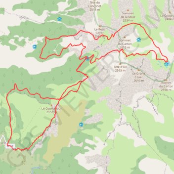 Itinéraire Lacs de Lignin, en circuit depuis Peyresq, distance, dénivelé, altitude, carte, profil, trace GPS