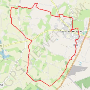 Itinéraire Sens-de-Bretagne, distance, dénivelé, altitude, carte, profil, trace GPS