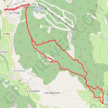 Itinéraire Arvieux la Chalp lac de Roue, distance, dénivelé, altitude, carte, profil, trace GPS