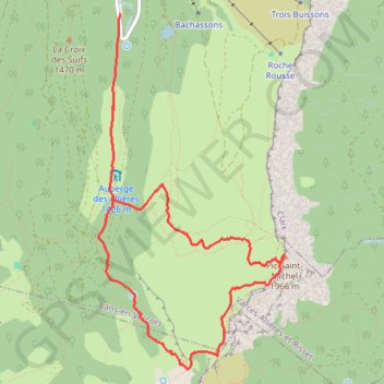 Itinéraire Le Pic Saint-Michel en raquettes, distance, dénivelé, altitude, carte, profil, trace GPS