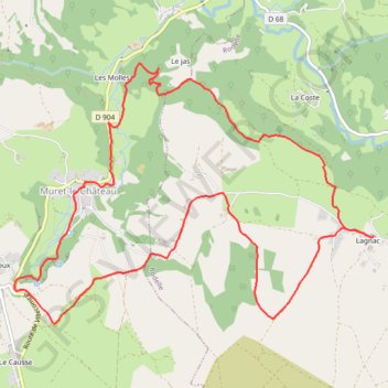 Itinéraire Les Corniches des Douzes - Muret-le-Château, distance, dénivelé, altitude, carte, profil, trace GPS