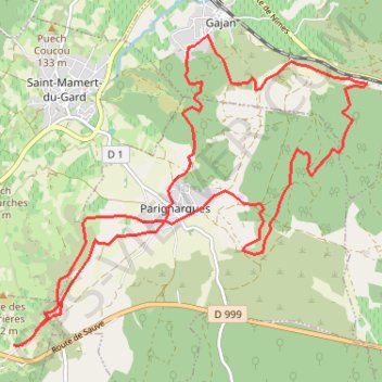 Itinéraire Montpezat, distance, dénivelé, altitude, carte, profil, trace GPS