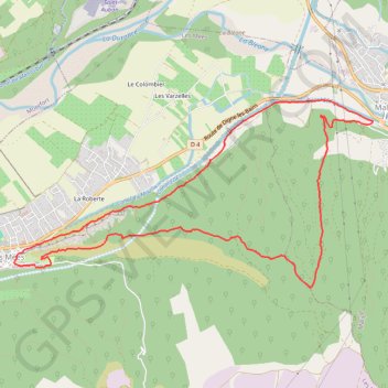 Itinéraire Les Mées - Malijai, distance, dénivelé, altitude, carte, profil, trace GPS