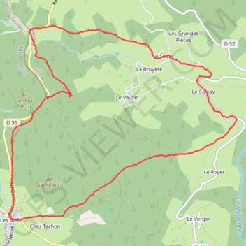 Itinéraire Les Biefs - Saint-Bonnet-des-Quarts, distance, dénivelé, altitude, carte, profil, trace GPS