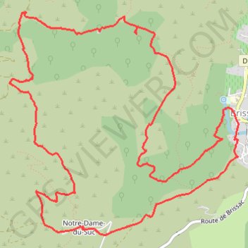 Itinéraire Boucle Brissac Notre-Dame-du-suc, distance, dénivelé, altitude, carte, profil, trace GPS
