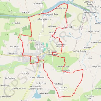 Itinéraire Sentiers Guipellois, distance, dénivelé, altitude, carte, profil, trace GPS