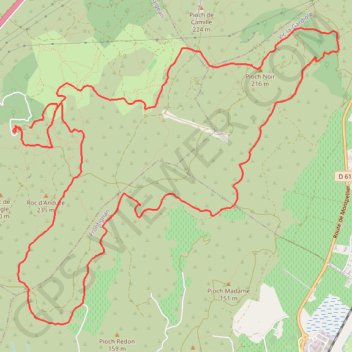 Itinéraire Gigean Massif de la Gardiole, distance, dénivelé, altitude, carte, profil, trace GPS