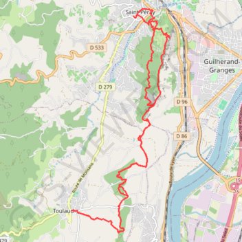 Itinéraire Crêtes et château de Crussol, distance, dénivelé, altitude, carte, profil, trace GPS
