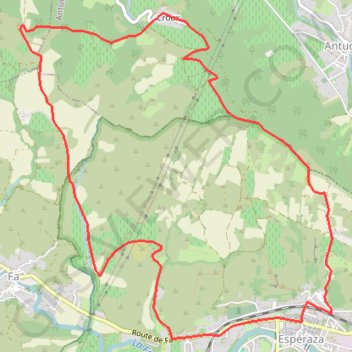 Itinéraire Espéraza / Fa, distance, dénivelé, altitude, carte, profil, trace GPS