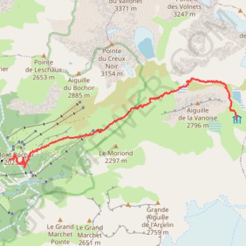 Itinéraire Refuge felix faure, distance, dénivelé, altitude, carte, profil, trace GPS