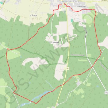 Itinéraire VERNOIL Circuit vert, distance, dénivelé, altitude, carte, profil, trace GPS