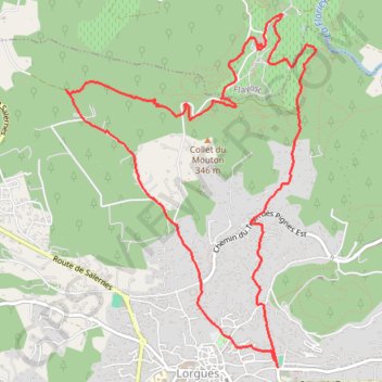 Itinéraire Lorgues-Château de Berne, distance, dénivelé, altitude, carte, profil, trace GPS