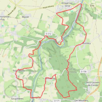 Itinéraire Rando Mutrecy, distance, dénivelé, altitude, carte, profil, trace GPS