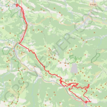 Itinéraire De Foix à Ax-les-Thermes par la route des Corniches, distance, dénivelé, altitude, carte, profil, trace GPS