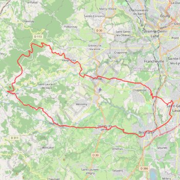 Itinéraire Rando boucle au depart de Saint-Genis, distance, dénivelé, altitude, carte, profil, trace GPS