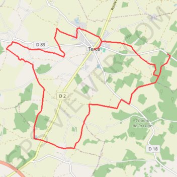 Itinéraire La Femme du Carrier - Tercé, distance, dénivelé, altitude, carte, profil, trace GPS
