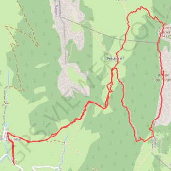 Itinéraire Roc de Four Magnin, distance, dénivelé, altitude, carte, profil, trace GPS