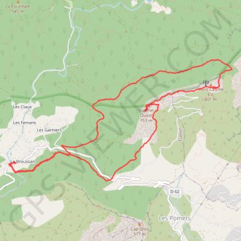 Itinéraire Le Broussan, distance, dénivelé, altitude, carte, profil, trace GPS