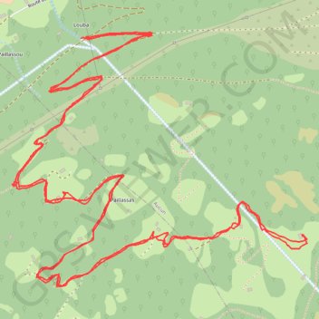 Itinéraire LES PAILLASES (commune de Aucun dans le val dAzun), distance, dénivelé, altitude, carte, profil, trace GPS
