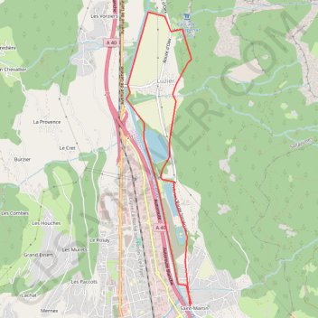 Itinéraire Cascade de l'Arpenaz, distance, dénivelé, altitude, carte, profil, trace GPS