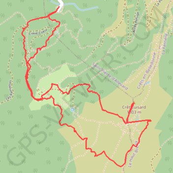 Itinéraire Cret-Luisard, distance, dénivelé, altitude, carte, profil, trace GPS