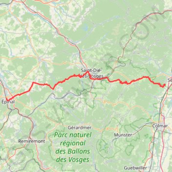 Itinéraire Itinéraire de Orschwiller à KTM EPINAL/TRAJECTOIRE MOTO, Rue de Nancy, Épinal, distance, dénivelé, altitude, carte, profil, trace GPS