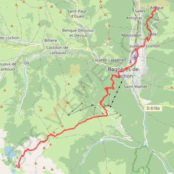 Itinéraire Pyrénées - GR10 - Artigue - Espingo, distance, dénivelé, altitude, carte, profil, trace GPS