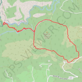 Itinéraire Cascade de la Pare, distance, dénivelé, altitude, carte, profil, trace GPS