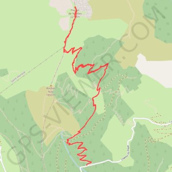 Itinéraire Piquet de Nantes face Sud, distance, dénivelé, altitude, carte, profil, trace GPS
