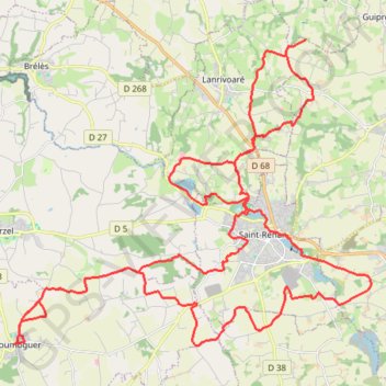 Itinéraire De Ploumoguer à Saint-Ergoat, distance, dénivelé, altitude, carte, profil, trace GPS