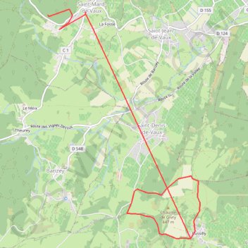 Itinéraire Balade familiale russilly, distance, dénivelé, altitude, carte, profil, trace GPS