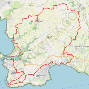 Itinéraire De Ploumoguer à la pointe Saint-Mathieu, distance, dénivelé, altitude, carte, profil, trace GPS