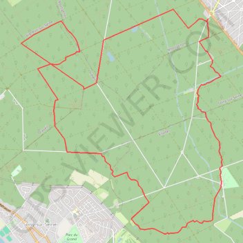 Itinéraire Foret de Sénart, distance, dénivelé, altitude, carte, profil, trace GPS