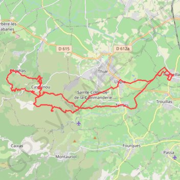 Itinéraire Ponteilla Castelnou Ponteilla, distance, dénivelé, altitude, carte, profil, trace GPS