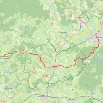 Itinéraire Circuit dans le Morvan Etape 7, distance, dénivelé, altitude, carte, profil, trace GPS