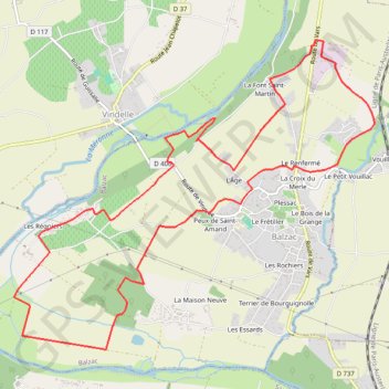 Itinéraire Circuit de Balzac, distance, dénivelé, altitude, carte, profil, trace GPS