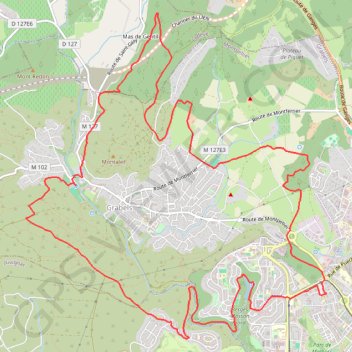 Itinéraire Euromédecine, Grabels, distance, dénivelé, altitude, carte, profil, trace GPS