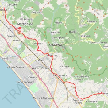 Itinéraire tappa-26-da-massa-a-camaiore, distance, dénivelé, altitude, carte, profil, trace GPS