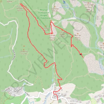 Itinéraire Le Cabalet Supérieur, distance, dénivelé, altitude, carte, profil, trace GPS