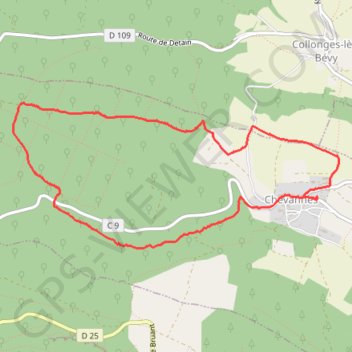 Itinéraire Chevannes ouest, distance, dénivelé, altitude, carte, profil, trace GPS