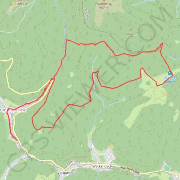 Itinéraire Rando du Donon, distance, dénivelé, altitude, carte, profil, trace GPS