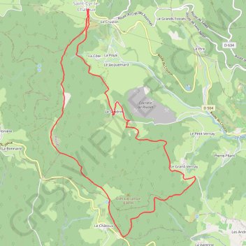 Itinéraire Saint-Cyr-le-Chatout, distance, dénivelé, altitude, carte, profil, trace GPS